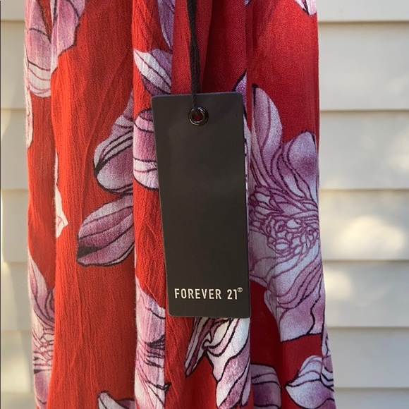 sleeveless floral dress cutout flowy summer spring Easter style forever 21 small - Picture 16 of 16